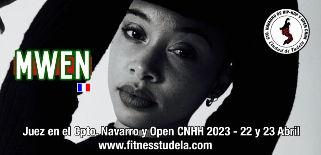 MWEN MARCHAND, MWENDA MARCHAND juez en el Campeonato Navarro y Open CNHH 2023 de Hip-Hop y Danzas Urbanas en Polideportivo Ciudad de Tudela en Navarra 22 y 23 de abril