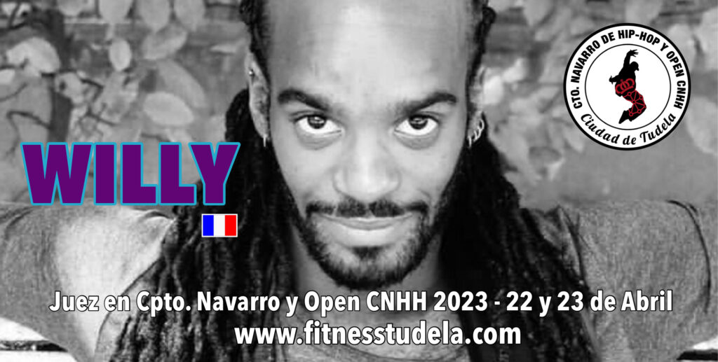 WILLY PIERRE-JOSEPH - Juez en el Campeonato Navarro y Open CNHH 2023 de Hip-Hop y Danzas Urbanas en Polideportivo Ciudad de Tudela de Navarra 22 y 23 de Abril
