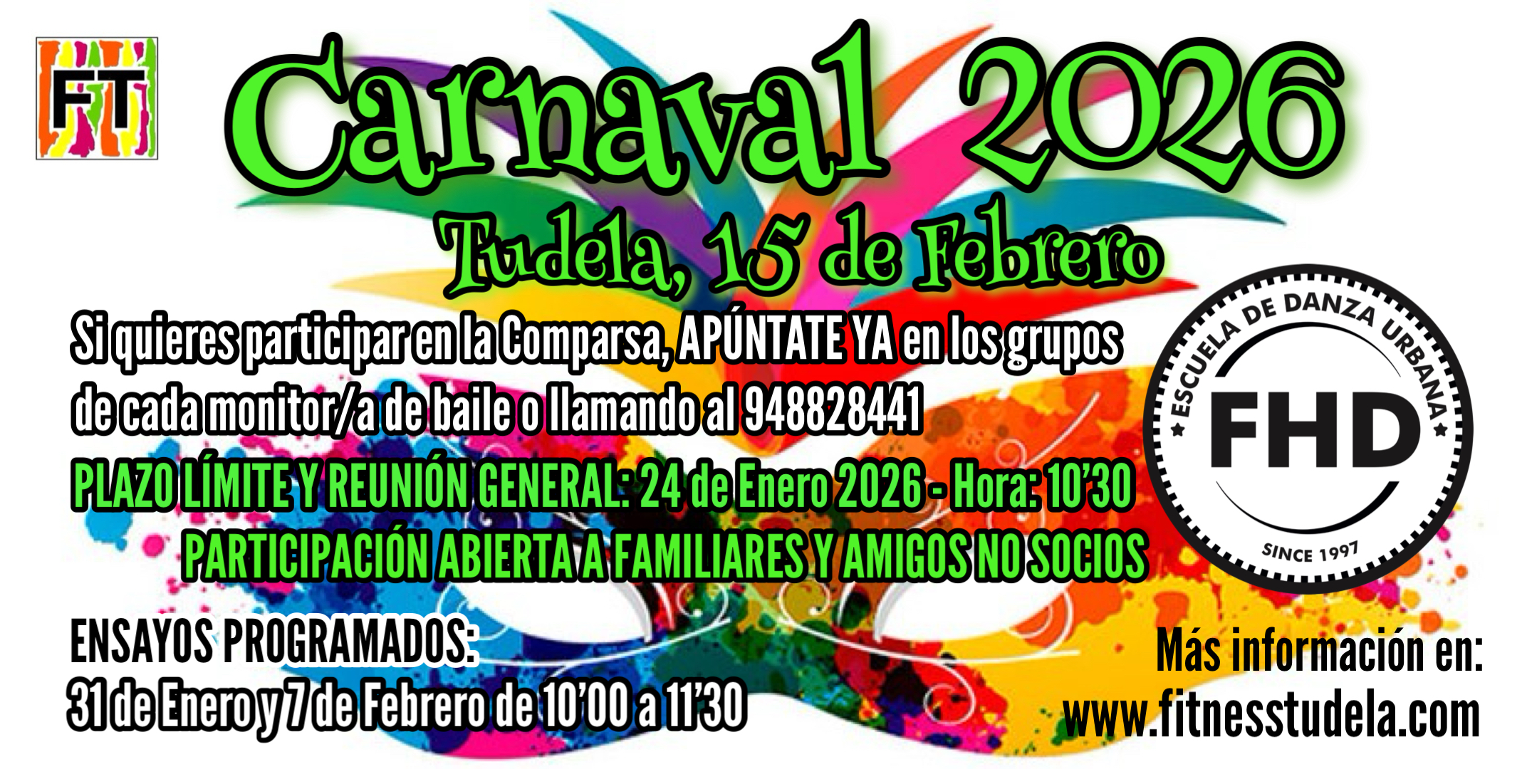 CARNAVAL TUDELA 2026 – FHD FITNESS TUDELA